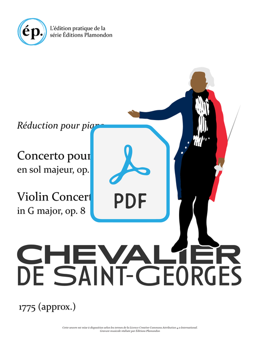 Le Concerto pour violon nº 9 en sol majeur, op. 8 de Chevalier de Saint-Georges [version numérique]