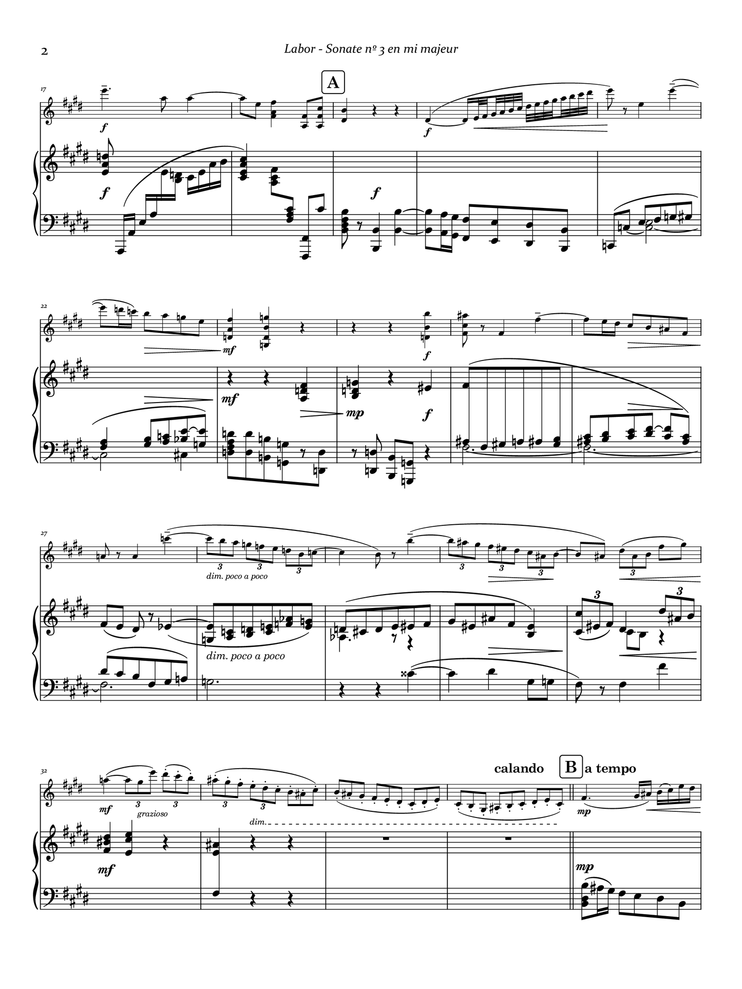 Josef Labor's Sonata No. 3 in E major for violin & piano left hand [Digital Download]