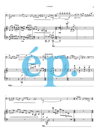Renata Sokachyk's Three Pieces in F for bassoon and piano [Digital Download]