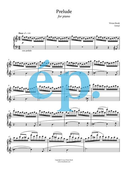 Prelude for piano [Digital Download]