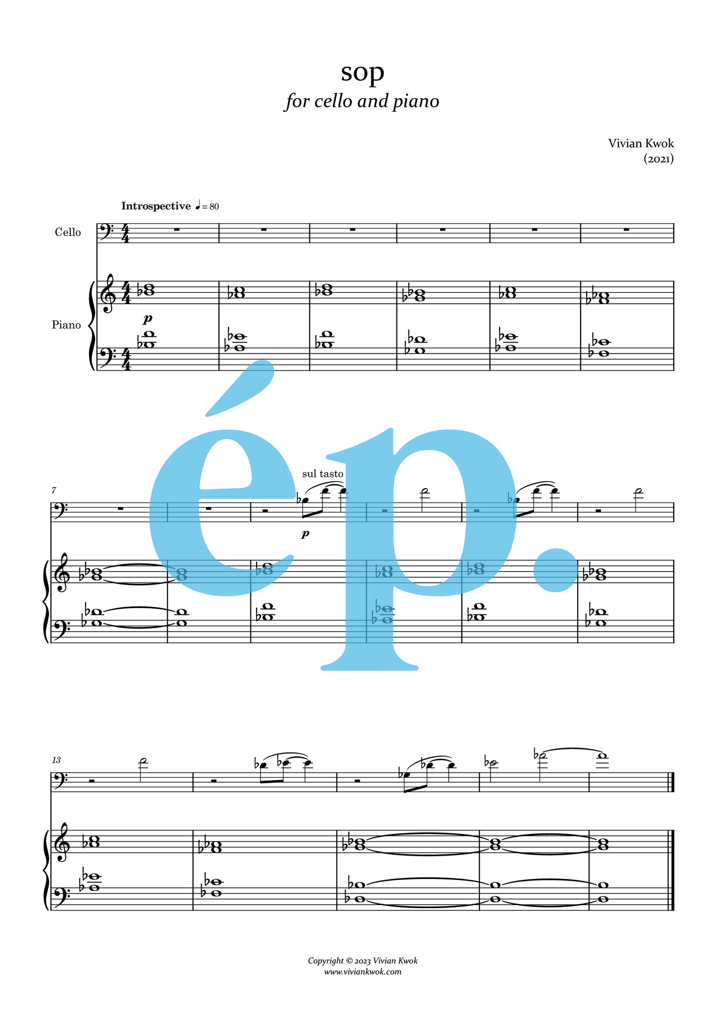 sop for cello and piano